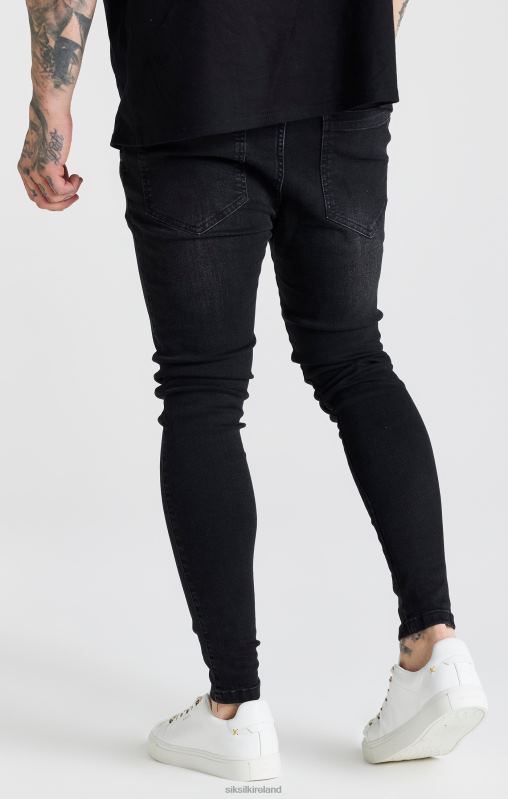 SikSilk Men Black Washed Essential Skinny Jean XTFJ557 Apparel