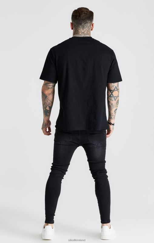 SikSilk Men Black Washed Essential Skinny Jean XTFJ557 Apparel