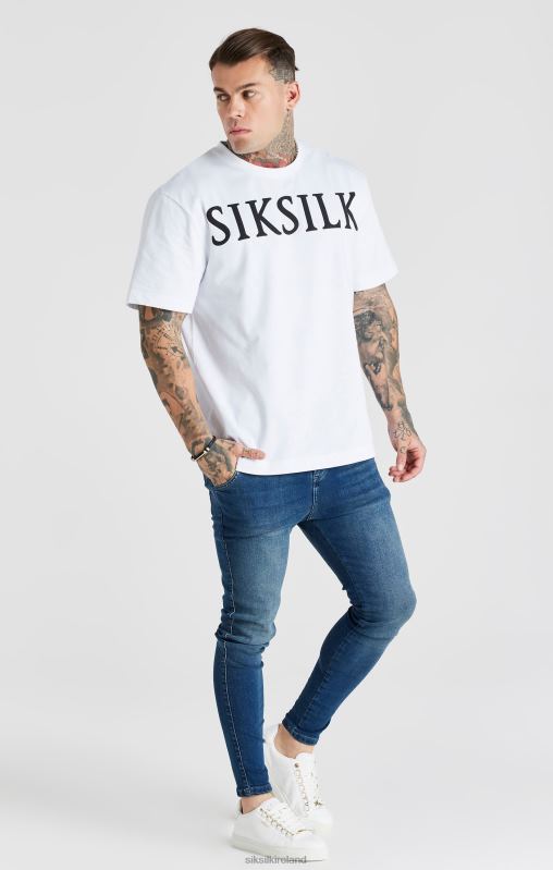 SikSilk Men Blue Washed Essential Skinny Jean XTFJ556 Apparel