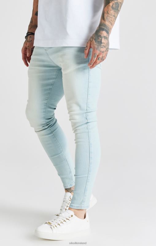 SikSilk Men Light Blue Essential Skinny Jean XTFJ552 Apparel