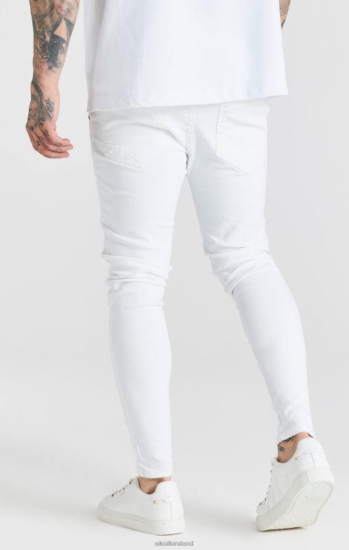 SikSilk Men White Essential Distressed Skinny Jean XTFJ553 Apparel