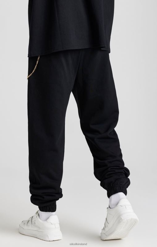 SikSilk Men Black Chain Jogger XTFJ533 Apparel