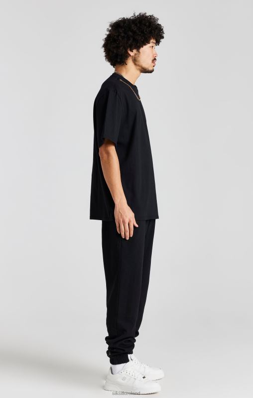 SikSilk Men Black Chain Jogger XTFJ533 Apparel