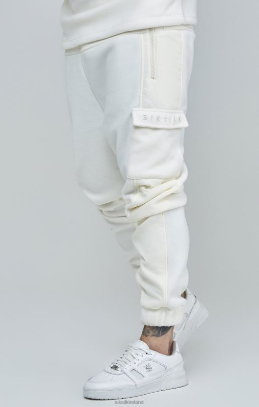 SikSilk Men Ecru Polar Fleece Relaxed Jogger XTFJ531 Apparel