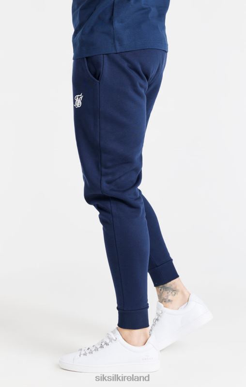 SikSilk Men Navy Essential Fitted Jogger XTFJ539 Apparel