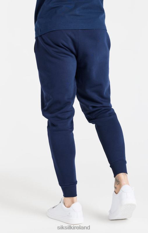 SikSilk Men Navy Essential Fitted Jogger XTFJ539 Apparel