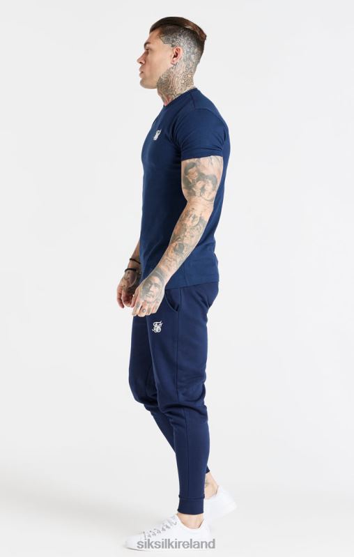 SikSilk Men Navy Essential Fitted Jogger XTFJ539 Apparel