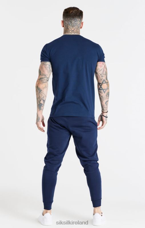 SikSilk Men Navy Essential Fitted Jogger XTFJ539 Apparel