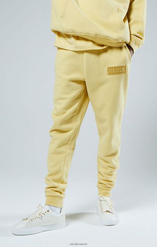 SikSilk Men Yellow Relaxed Fit Cuffed Jogger XTFJ540 Apparel