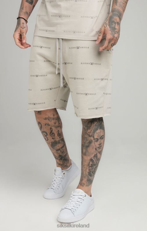SikSilk Men Beige Reflect Print Short XTFJ594 Apparel