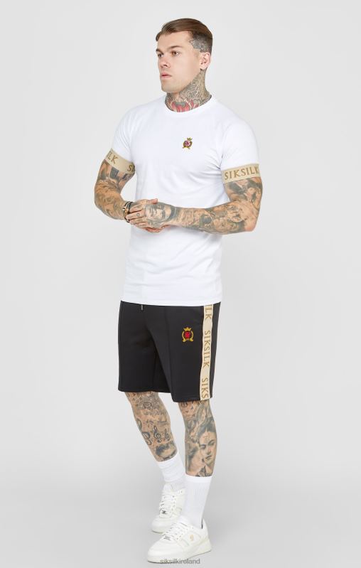 SikSilk Men Black Crest Short XTFJ577 Apparel