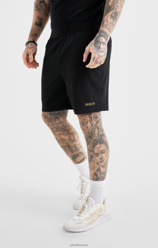SikSilk Men Black Sports Short XTFJ590 Apparel