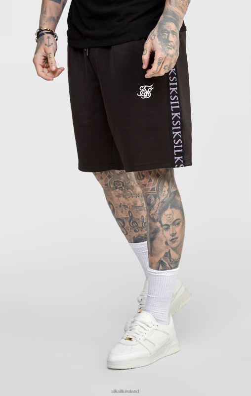 SikSilk Men Black Taped Short XTFJ611 Apparel