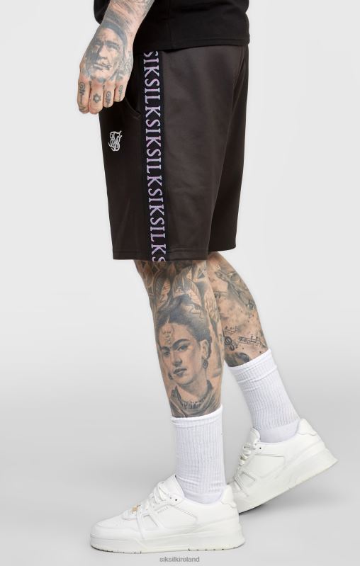 SikSilk Men Black Taped Short XTFJ611 Apparel