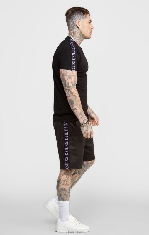 SikSilk Men Black Taped Short XTFJ611 Apparel