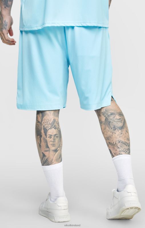 SikSilk Men Blue Mesh Loose Fit Short XTFJ575 Apparel