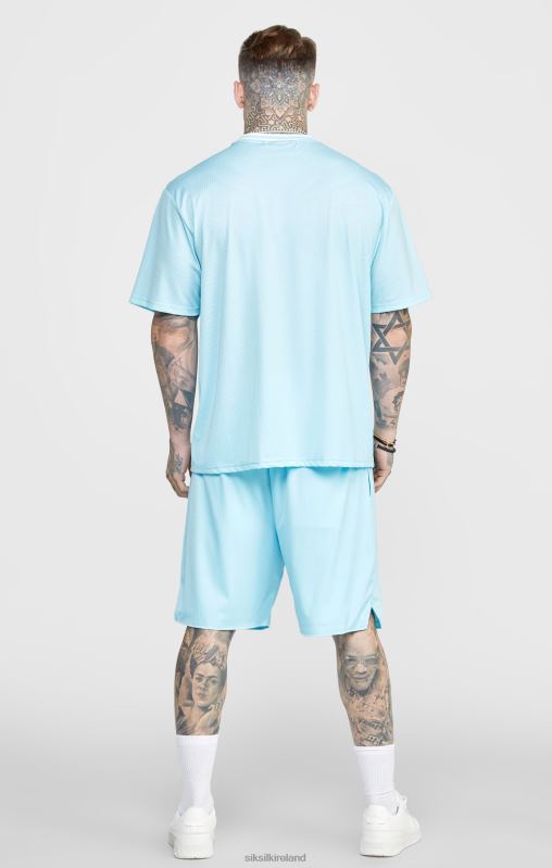 SikSilk Men Blue Mesh Loose Fit Short XTFJ575 Apparel