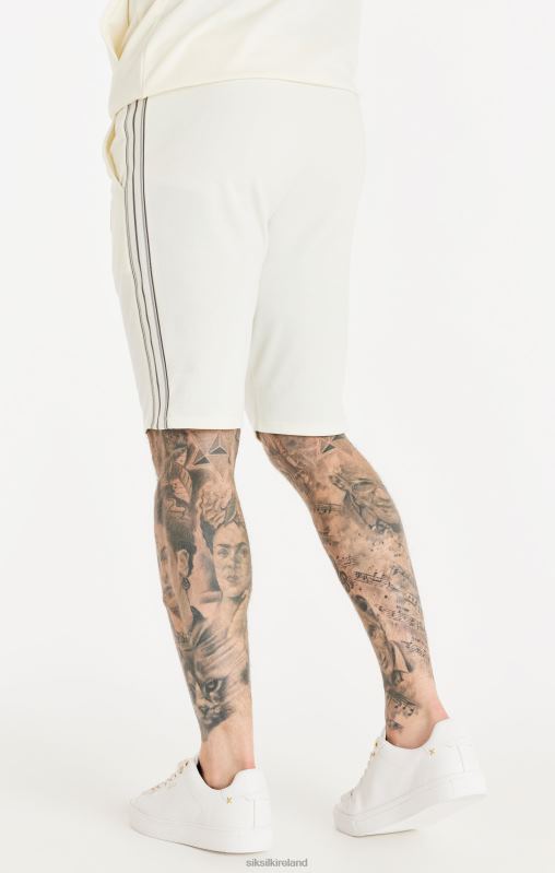 SikSilk Men Ecru Tonal Taping Short XTFJ566 Apparel