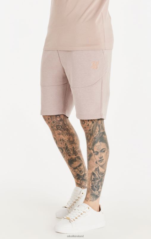 SikSilk Men Pink Washed Textured Short XTFJ572 Apparel