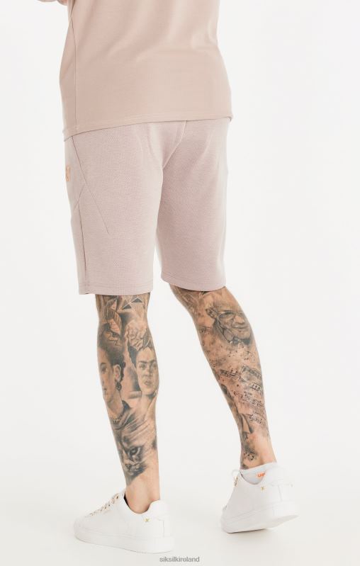 SikSilk Men Pink Washed Textured Short XTFJ572 Apparel