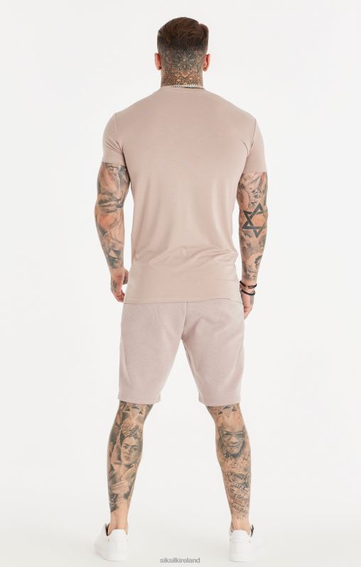 SikSilk Men Pink Washed Textured Short XTFJ572 Apparel