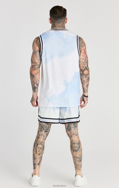 SikSilk Men White Taped Smart Short XTFJ596 Apparel