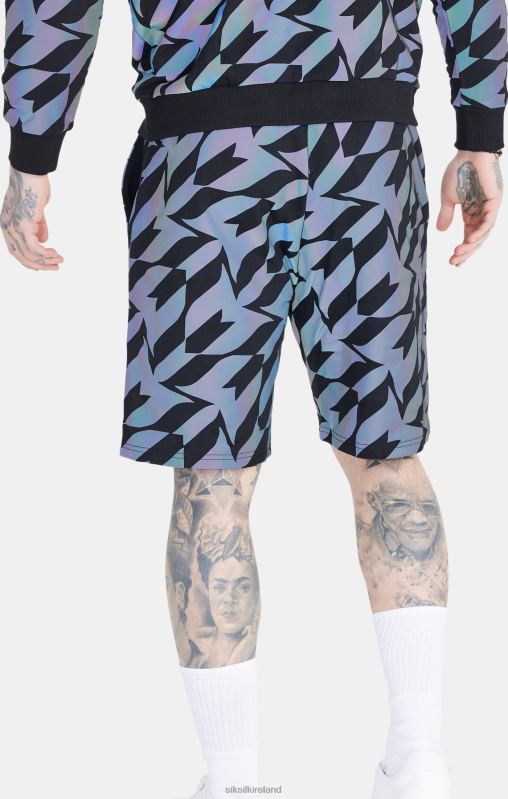 SikSilk x Men Messi Black Iridescent Short XTFJ580 Apparel