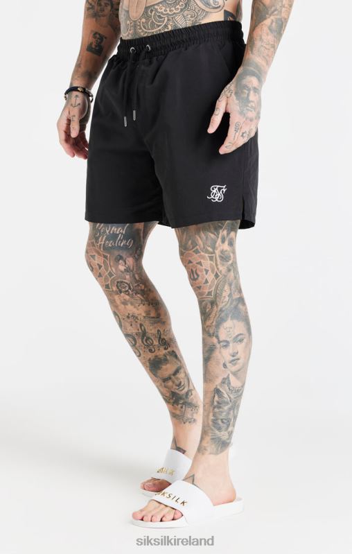 SikSilk Men Black Essential Swim Short XTFJ617 Apparel