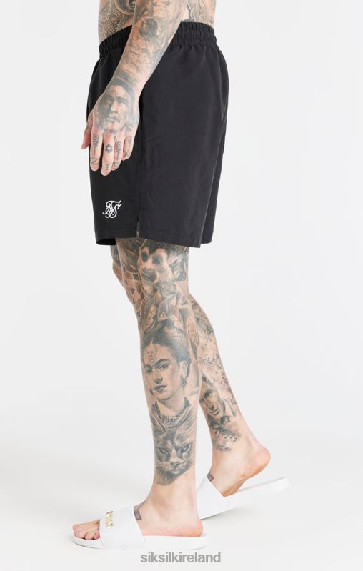 SikSilk Men Black Essential Swim Short XTFJ617 Apparel