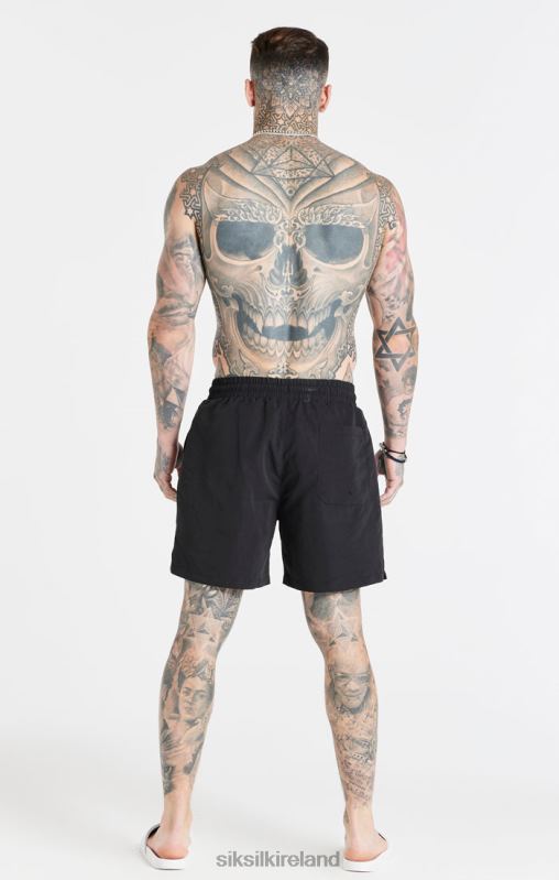 SikSilk Men Black Essential Swim Short XTFJ617 Apparel