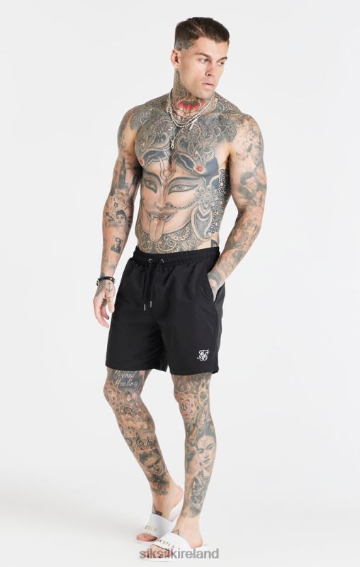 SikSilk Men Black Essential Swim Short XTFJ617 Apparel
