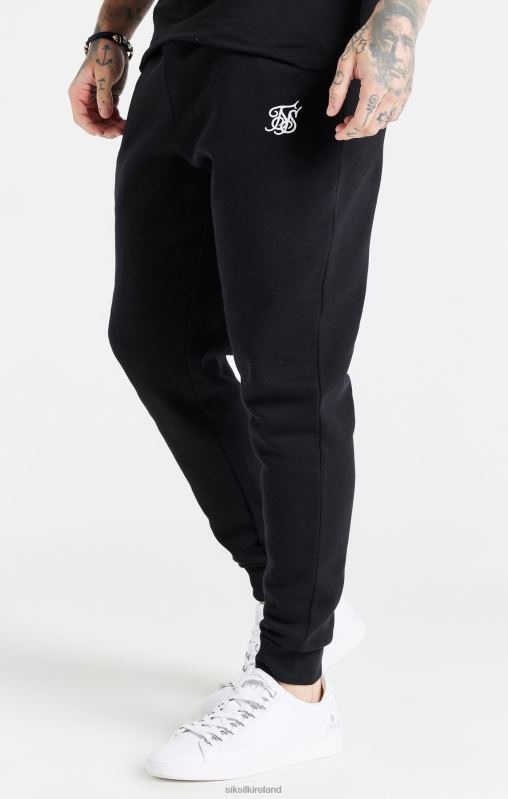 SikSilk Men Black Essential Cuffed Jogger XTFJ507 Apparel