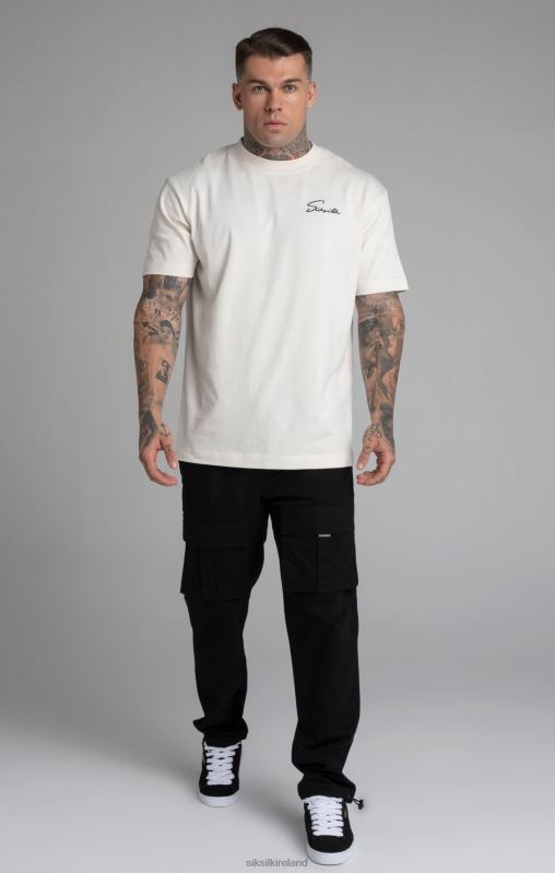 SikSilk Men Black Ripstop Cargo Pants XTFJ512 Apparel