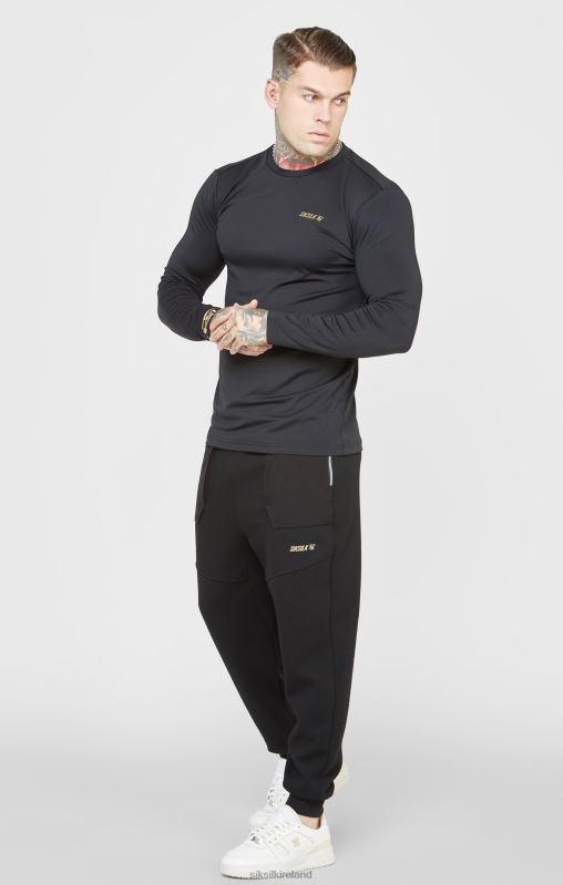 SikSilk Men Black Sports Pant XTFJ520 Apparel