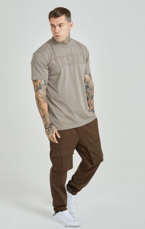 SikSilk Men Brown Ripstop Cargo Pants XTFJ514 Apparel