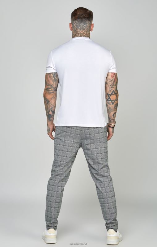 SikSilk Men Grey Tapered Fit Smart Woven Joggers XTFJ524 Apparel