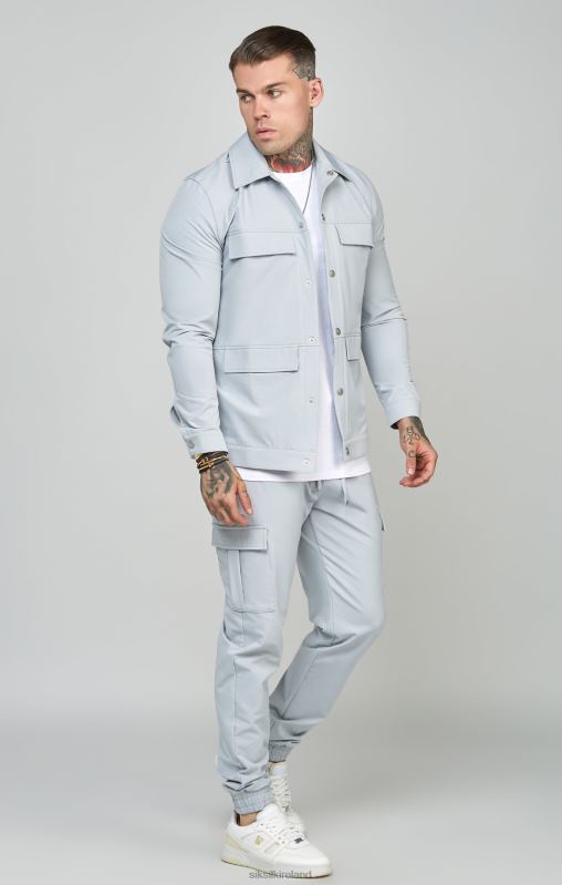 SikSilk Men Grey Utility Cargo Jogger XTFJ510 Apparel