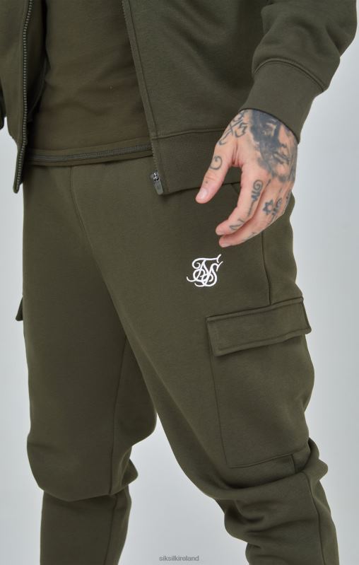 SikSilk Men Khaki Essential Cargo Jogger XTFJ515 Apparel