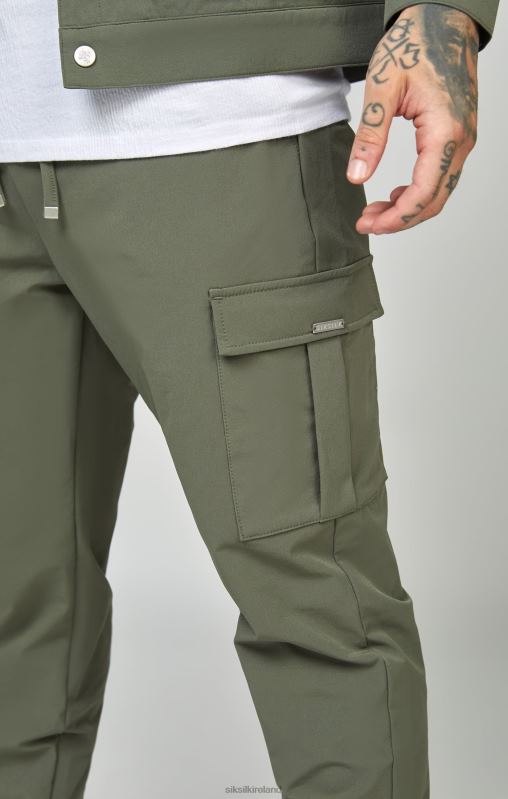 SikSilk Men Khaki Utility Cargo Jogger XTFJ511 Apparel