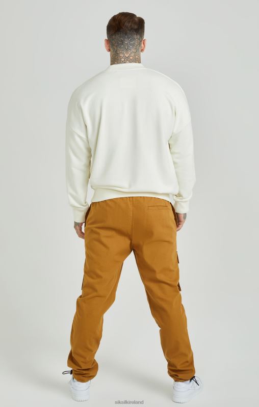 SikSilk Men Tan Ripstop Cargo Pants XTFJ513 Apparel