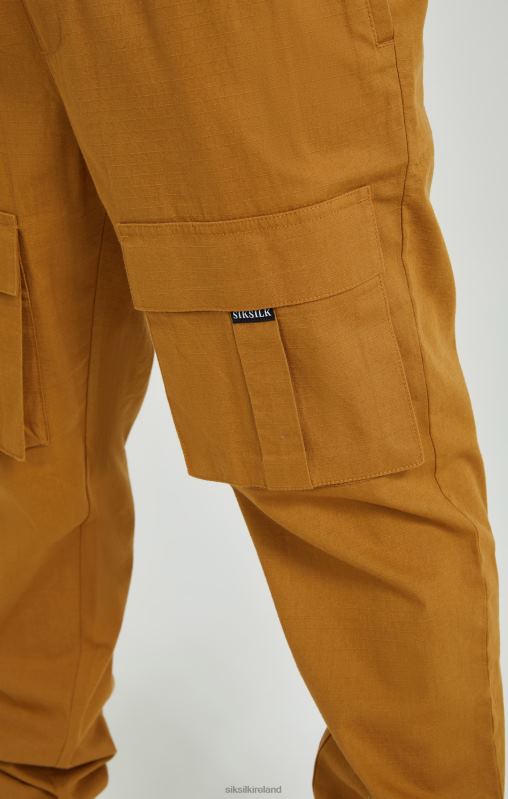 SikSilk Men Tan Ripstop Cargo Pants XTFJ513 Apparel