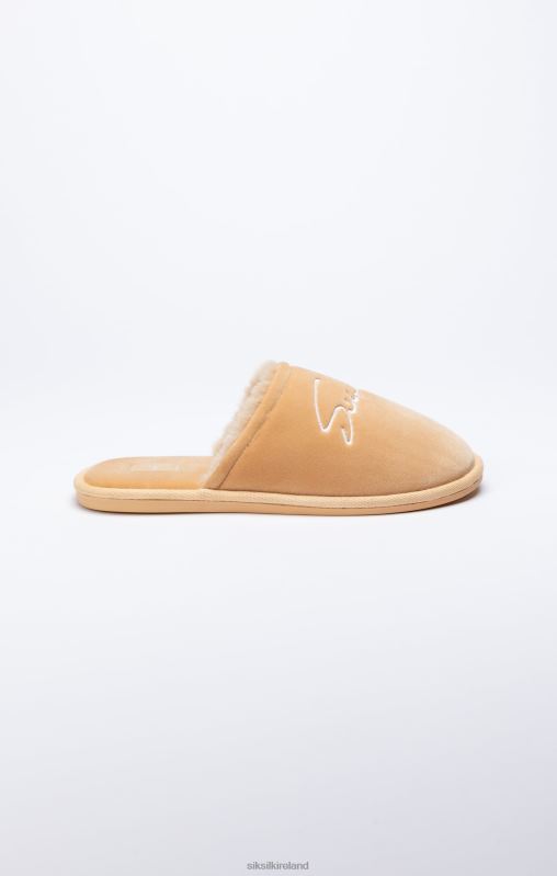 SikSilk Men Beige Slipper With Embroidered Logo XTFJ7 Footwear