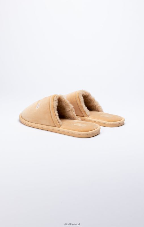SikSilk Men Beige Slipper With Embroidered Logo XTFJ7 Footwear