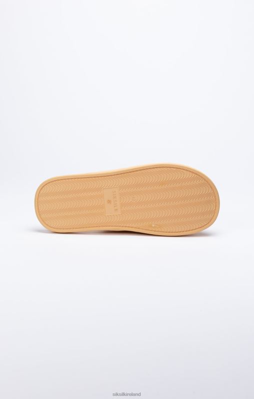 SikSilk Men Beige Slipper With Embroidered Logo XTFJ7 Footwear