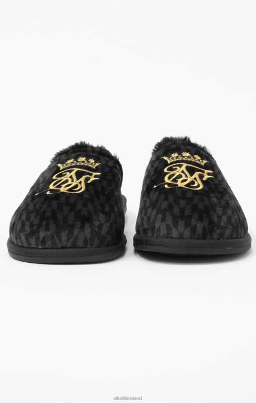 SikSilk x Men Messi Black Slippers XTFJ23 Footwear
