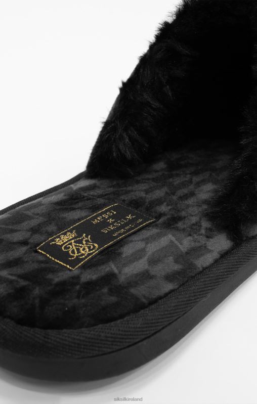 SikSilk x Men Messi Black Slippers XTFJ23 Footwear