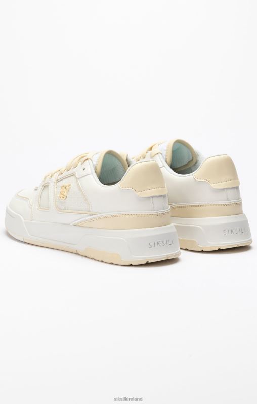 SikSilk Men Ecru Low Top Court Trainer XTFJ13 Footwear