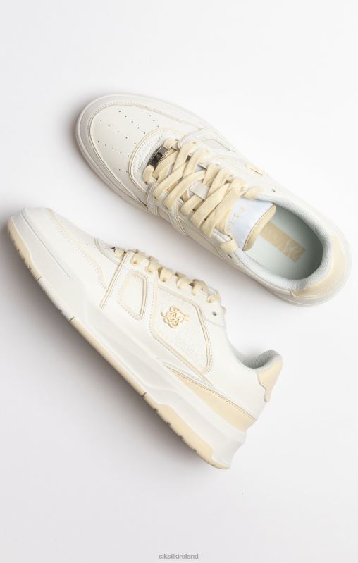 SikSilk Men Ecru Low Top Court Trainer XTFJ13 Footwear