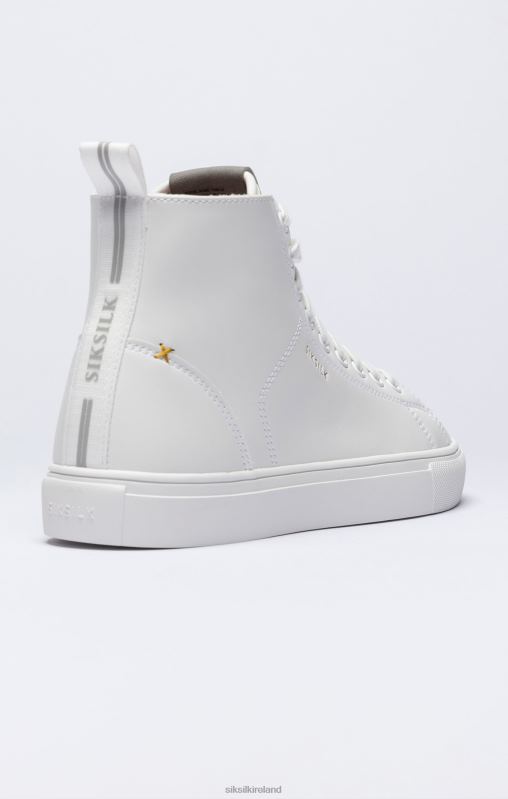 SikSilk Men White Classic High-Top Trainer XTFJ19 Footwear