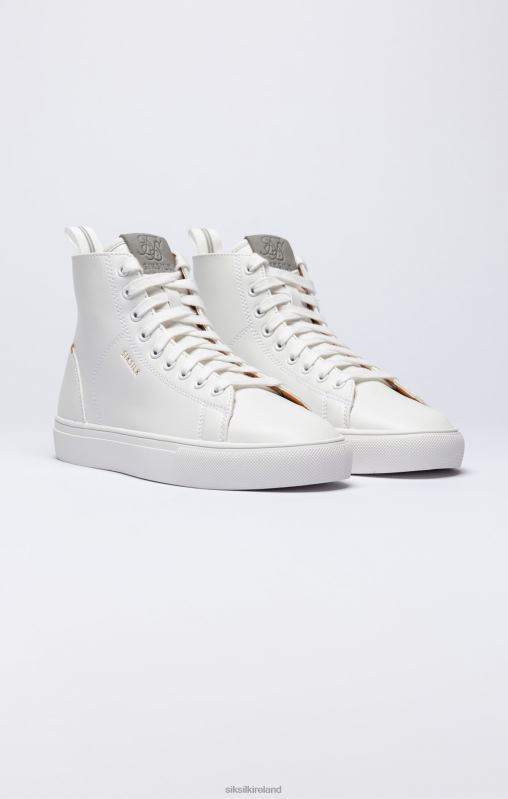 SikSilk Men White Classic High-Top Trainer XTFJ19 Footwear